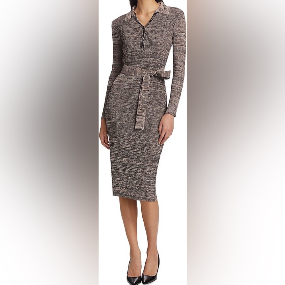 Elie Tahari, Quinn SpaceDye Belted Sweaterdress